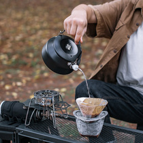 Outdoor kettle camping camping cassette stove 304 stainless steel boiling water portable tea kettle vehicle outdoor special