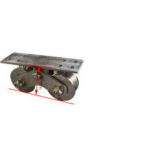 Electric sliding sliding door square stainless steel solid track screw fixed buckle connection simple installation