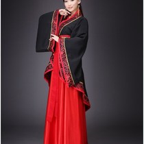Spot Chinese childrens Hanfu mother and child Chinese Tang suit Song Dynasty B suit red costume ancient style male parent-child minister performance