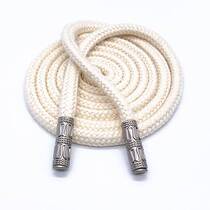 100% cotton white and off-white 8mm thick round rope sweatshirt rope with trouser belt rope hat rope drawstring trouser head rope trouser waist rope