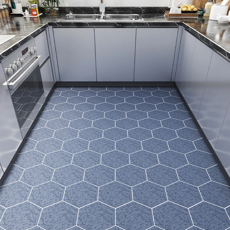 Kitchen floor mats non-slip and oil-proof floor mats no-wash wipeable waterproof household carpet pvc stain-resistant mats full customization