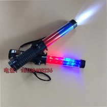 Spot quick-release red and blue rechargeable traffic baton outdoor multi-functional fluorescent stick life-saving stick with lighting and magnet