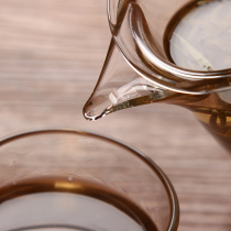 Heat-resistant glass tea set double-layer tea cup A flower tea cup green filter teapot snow chrysanthemum green tea