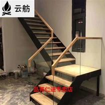Sufa Xiaomi Ecological Universal Indoor Staircase Double Beam Clamped Glass Staircase Duplex Staircase Loft Staircase European