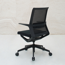 Simple black staff mesh chair tiltable staff computer chair with pulley backrest seat office furniture