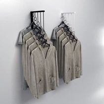 Mainstream clothing store display rack floor-standing high-end wall clothes rack mens and womens clothing store gold side hanging clothes rack