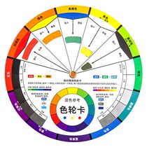 Multifunctional standard color wheel card 12 hue ring color matching 72 colors paper color matching paint color matching for beginners in art