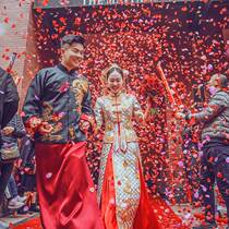 Ready-made quick-release wedding supplies wedding spray tube ribbon salute happy event tube wedding hand-held flower petal rain gift