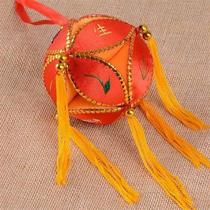 6cm Guangxi Jingxi Jiuzhou pure handmade hydrangea Zhuang characteristic ethnic craft gift decoration Z ethnic style pendant