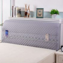 All-inclusive bedside cover baby anti-collision quilt cover 1 5m 1 8m double bed solid Q wood veneer bed dust cover protection