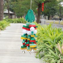 Spot medium and large parrot chewing toys colorful wooden blocks chewing molar teeth grinding beak macaw gray parrot bird toys batch