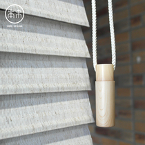 Bead rope roller blind day and night honeycomb curtain fabric louver aluminum venetian blind wooden louver counterweight high-end wood grain round handle