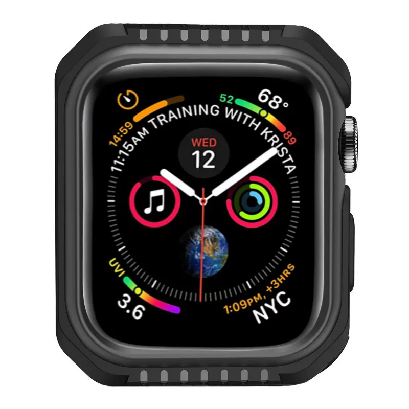 [Протектор силиконовый+Твердый чехол для Apple Watch 4 5 40мм 4]