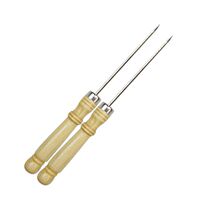 Octopus meatball steel needle fish ball needle stainless steel skewer small pick needle wooden handle steel skewer octopus needle egg waffle needle