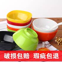 Home Plastic Small Bowl Thymine Imitation Porcelain Color Bowl Rice Bowl of Jam Bowl of Bowl Soup Bowl of Bowl Fast Food Bowl bowl Bowl Hot Pot