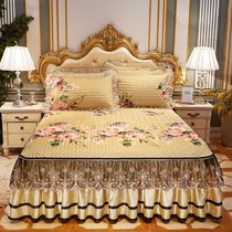 В Стиле Au Style Bed Skat Silk Silk Silk Mat 3 Кровати Wasable Machine Wasable Air Conditioning Soft Mat