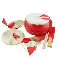 Long red silk cloth copper cymbal three and a half percussion instruments gongs and drums cymbals props small hanging cymbals waist drum cymbals military cymbals water cymbals