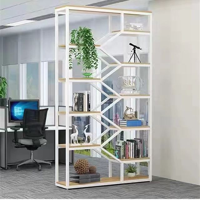 Iron storage rack bookshelf multi-layer storage rack partition entre flower rack floor display rack office storage shelf