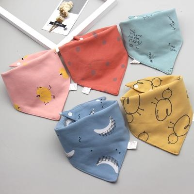 Baby girls cute 6-month-old toddler girls neck bib bib summer thin triangle bib versatile boy cute