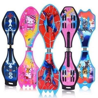 Sufas new two-wheeled childrens scooter two-wheeled two-legged dynamic board lightweight swinging road luminous tablet for men