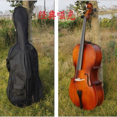 Beginner practice cello color cello matte white gloss cello instrument complete set