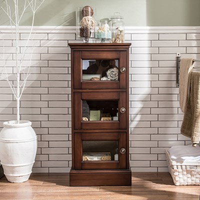 American pastoral oak solid wood bathroom side cabinet European style antique drop-in bathroom cabinet storage cabinet floor side cabinet