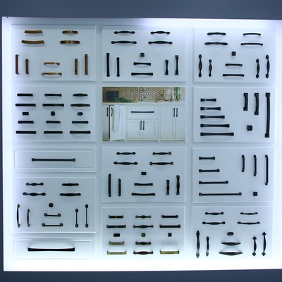 Wardrobe door handle sample board custom furniture accessories handle cabinet drawer small handle display board