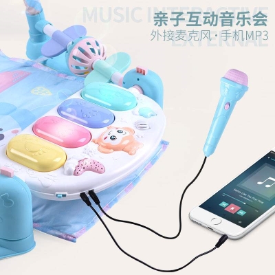 Baby fitness rack foot pedal piano for growing boys and children 3-6-12 months parent-child multifunctional piano