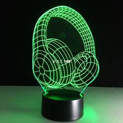 추천 2017 새로운 3D 아크릴 이어폰 3D Illusion USB RGB Night L