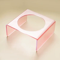 Розовая розовая акриловая полка для одиночной чаши