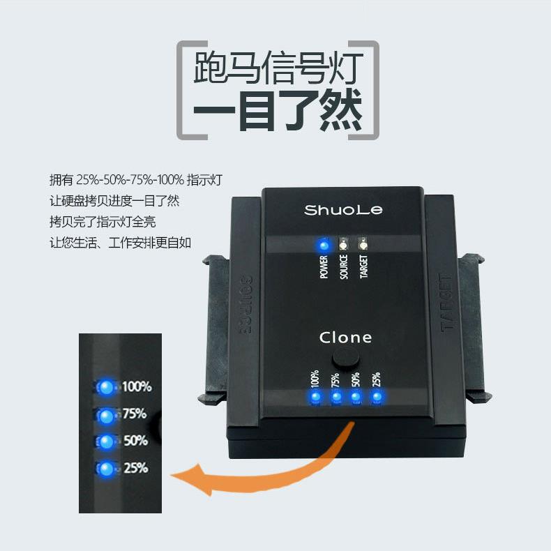 System Offline Cloning Machine with Dual Drives, Simultaneous Connection for Copying, Serial Port Hard Drive Compatible with Usb3.0 Easy Drive Cable