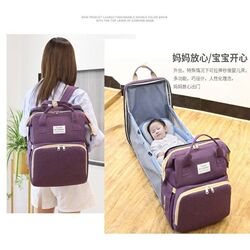 ເດັກນ້ອຍອອກໄປນອນ artifact hot mom out backpack portable folding bed multi-function X-function mother and baby bag