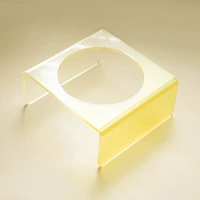 Желтая розничная акриловая полка для одной чаши