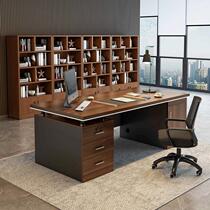 Office desk boss desk light luxury high-end large desk office staff desk and chair combination simple modern executive desk