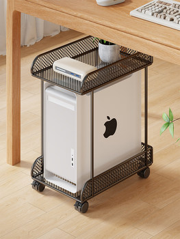 Computer host bracket office home desktop movable chassis placement cabinet base placement rack wheeled tray