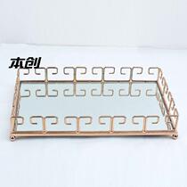 European dried fruit plate afternoon tea count card pallet gold iron cake frame wine tray fruit disc