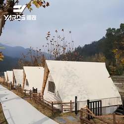 Duwang Village Scenic Area Level A15 캠프장 하우스 레드 체크인 홀리데이 홈스테이 목조 구조 텐트 A Light Luxury Triangular Tent