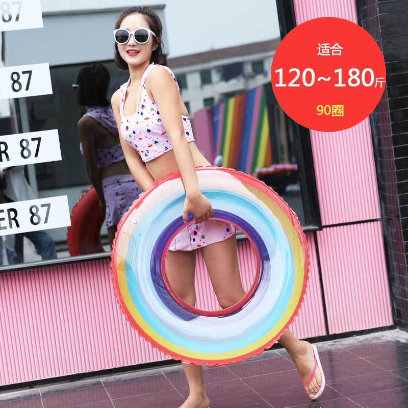 Vòng bơi kỳ lân dễ thương chim hồng hạc người lớn bơm hơi nước dày lên lưới người nổi tiếng tình yêu tăng nữ - Cao su nổi