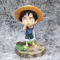 New sea thief Wang Hai Thief Wang Q Edition Childhood Digging Nose Sand Sculpture Road Flying Box Loading and Handmounted On-board Pendulum Model