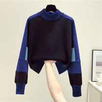 Korean color-collar high-leader women thickened the new Korean version of the 2020 autumn winter loose small crowds of thin-collar tops