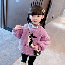 Girls plus jacket in autumn and winter 2022 new fashionable children dress thick winter baby winter coat