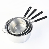 South Korea Import king silver aluminum pan single make silver aluminum over cooking pan kitchen with broth pan speed hot pan cuisine pan