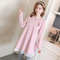 Breast-feeding clothes out hot mom T-shirt 2021 New postpartum long sleeve feeding clothes autumn fashion coat