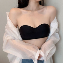 Day Series Sexy without shoulder strap lingerie Invisible Steel Ring on chest Tots anti-slip small breasts Gathered Adjusted Bra