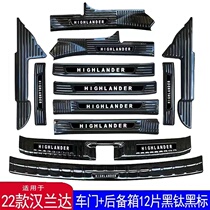 Applicable Toyota Hanlanda threshold bar original plant Yingbin pedal Anti-stepping tail case reserve case protective plate protective patch retrofit