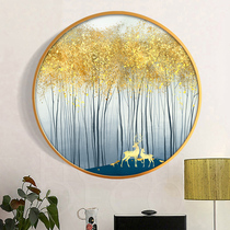 Hand-painted oil painting porch decorative painting round hanging painting entry door wall painting aisle corridor background wall mural restaurant