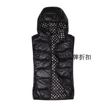 2020 models with hooded vest womens autumn and winter short slim vest down jacket light large size fat MM