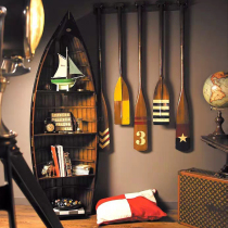 Dutch imported AuthenticModels retro solid wood furniture living room bedroom boat bookcase decoration ornaments