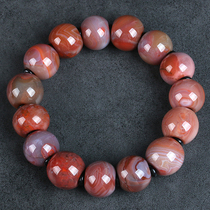 86 40 grams of wrapped pulp can be played rich silk south red agate drum beads old bracelet bracelet