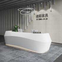 Paint paint front desk simple office desk company cashier counter curved bar reception desk customized